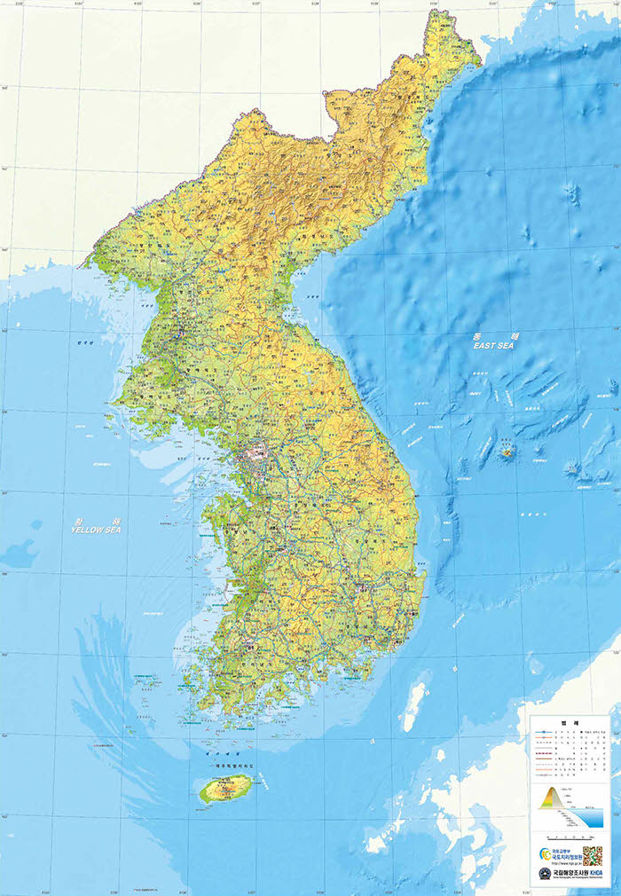 แผนที่สาธารณรัฐเกาหลี