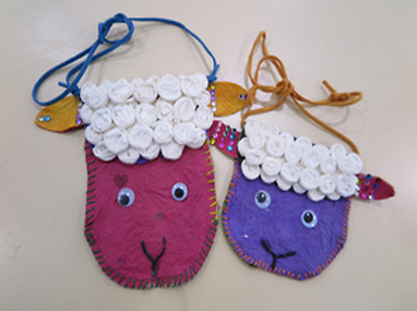 양모양으로 만든 가방