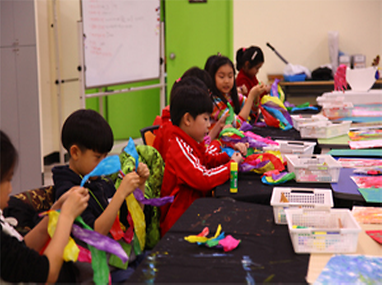 교육중인 어린이들