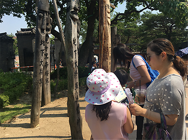 마을신 관련 설명 듣고 미션 수행하기