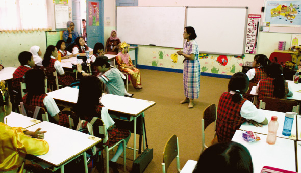 초등학교의 수업모습