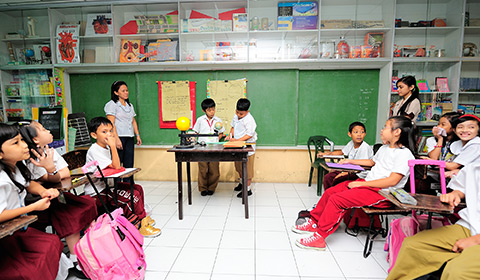 필리핀 초등학교 수업시간